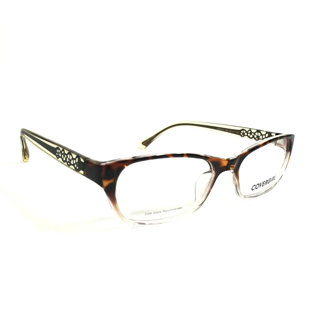 Covergirl Eyeglasses Frames CG0510 052 Dark Havana Brown Rectangle 52-17-135
